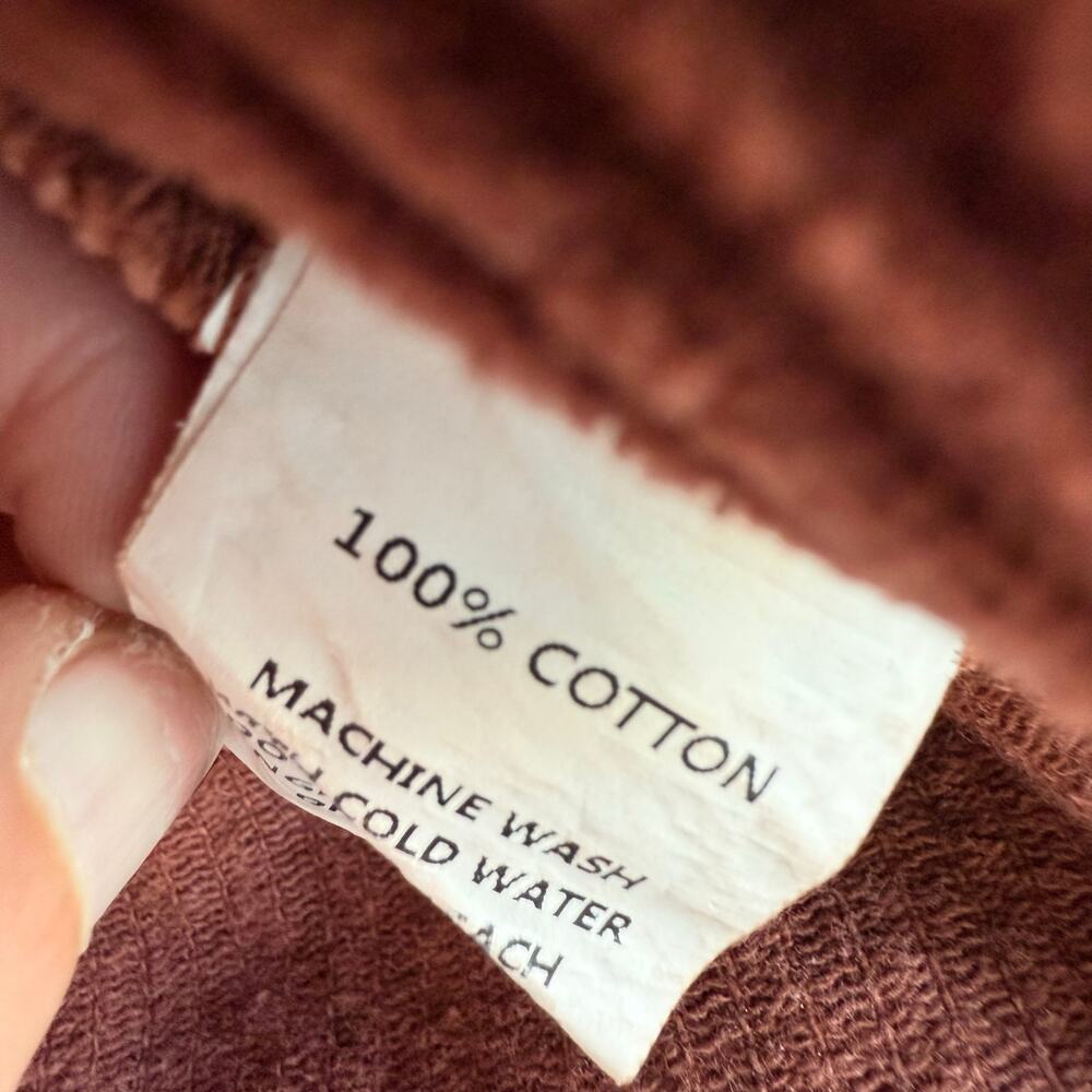 Bohme Corduroy Shirt Jacket Rust Brown Shacket Womens M Raw Hem Earthy Basic - Picture 8 of 10